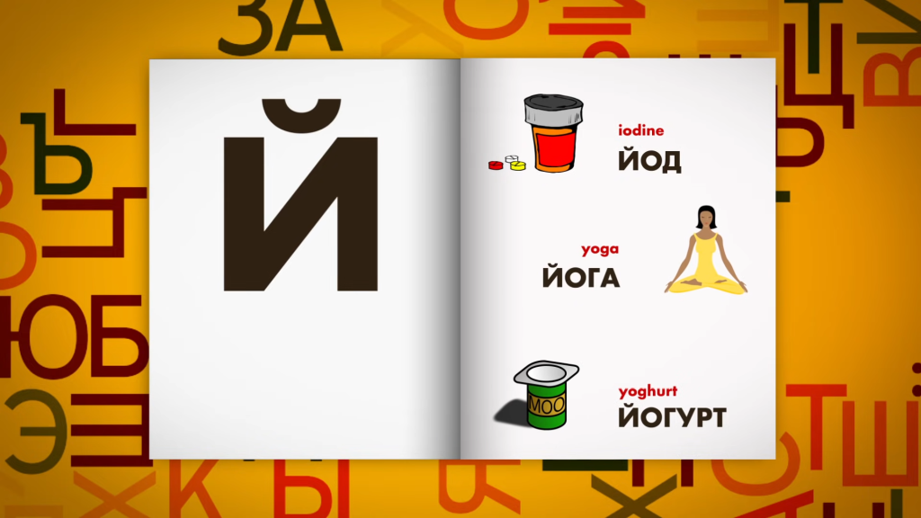 Russian alphabet book