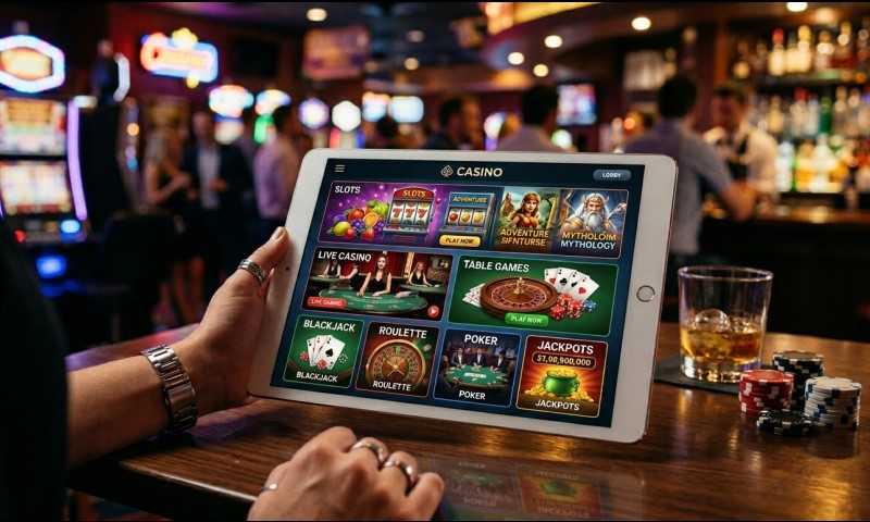 online casino library